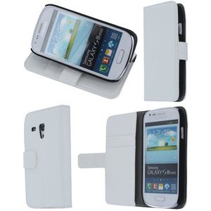 Flip case met stand Samsung Galaxy S3 Mini i8190 wit