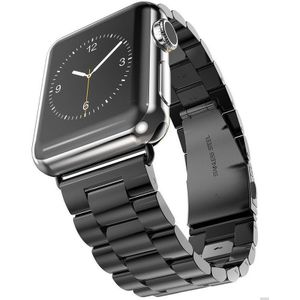 40/38mm horloge bandje RVS voor Apple Watch - zwart