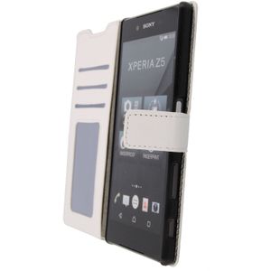 Luxury wallet hoesje Sony Xperia Z5 wit
