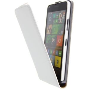 Hoesje Microsoft Lumia 640 flip case dual color wit