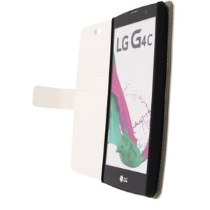 Hoesje LG G4c flip wallet wit