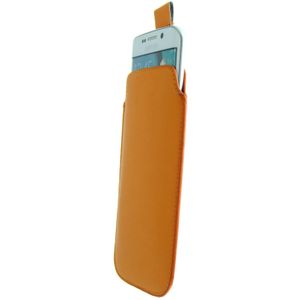 Hoesje Samsung Galaxy S6 / S6 Edge pull pouch oranje