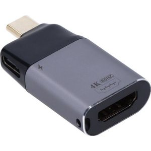 4K 60Hz USB-C (male) naar HDMI (female) en USB-C (female) PD Adapter voor iMac/MacBook/Laptop