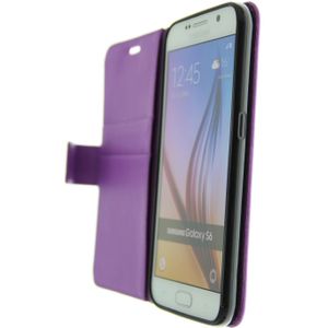 Hoesje Samsung Galaxy S6 flip wallet paars