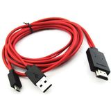 Micro USB naar HDMI kabel 11 pin MHL - S3, S4, S5, Note2, Note 3