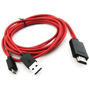 Micro USB naar HDMI kabel 11 pin MHL - S3, S4, S5, Note2, Note 3