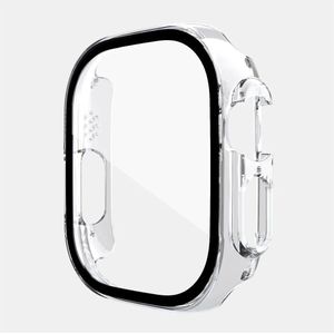 Apple Watch Series 7/8/9 - 41mm screenprotector en cover voor de behuizing - transparant