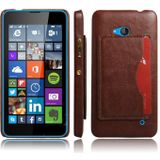 Hoesje Microsoft Lumia 640 hard cover leer bruin