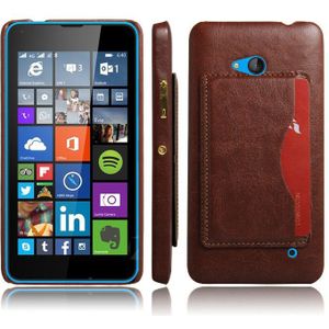 Hoesje Microsoft Lumia 640 hard cover leer bruin