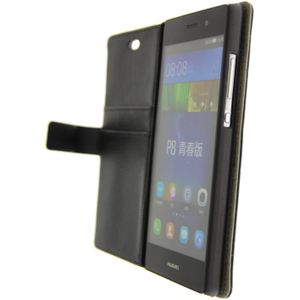 Hoesje Huawei P8 Lite flip wallet zwart