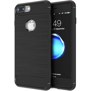 Carbon TPU hoesje Apple iPhone 8 Plus zwart