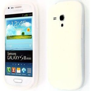 Siliconen hoesje Samsung Galaxy S3 Mini i8190 wit