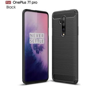 Carbon TPU hoesje OnePlus 7T Pro zwart