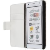 Flip case met stand LG Optimus 4X HD P880 wit