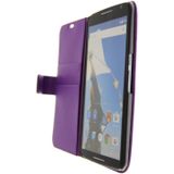 Hoesje Motorola Nexus 6 flip wallet paars