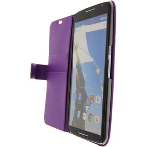 Hoesje Motorola Nexus 6 flip wallet paars