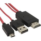 Micro USB naar HDMI adapter kabel 5 pin MHL - S2, Xperia Z, HTC One