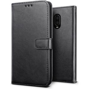 Luxury book case OnePlus 6T zwart