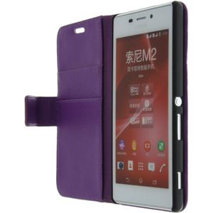 M-Supply Flip case met stand Sony Xperia M2 paars
