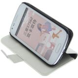 Flip case met stand Samsung Galaxy Trend S7560 wit