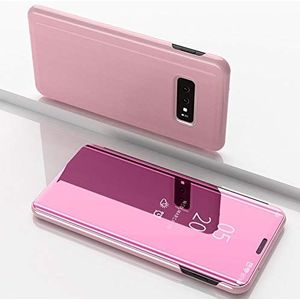 Clear View cover Samsung Galaxy S10 rose goud
