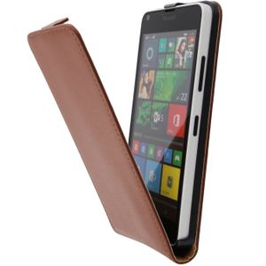 Hoesje Microsoft Lumia 640 flip case dual color bruin