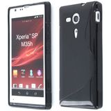 Silicon TPU case Sony Xperia SP zwart