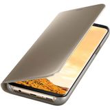 Clear View cover Samsung Galaxy S7 Edge goud