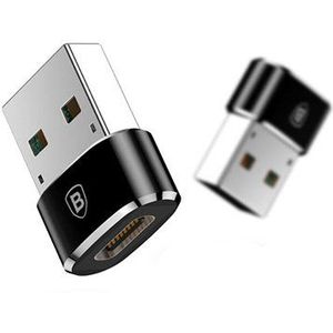 HOCO UA6 - Converter Adapter - USB naar USB-C - Opladen en Data - Zwart