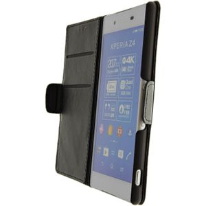 Luxury wallet hoesje Sony Xperia Z3+ zwart