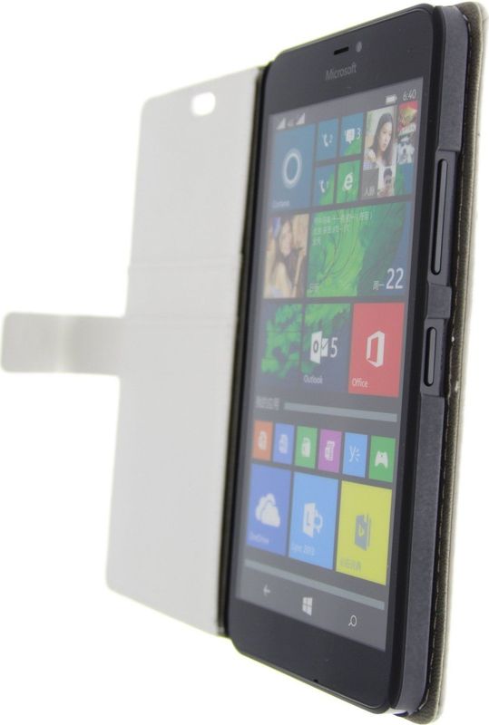 Hoesje Microsoft Lumia 640 XL flip wallet wit