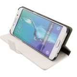 Hoesje Samsung Galaxy S6 Edge Plus flip wallet wit