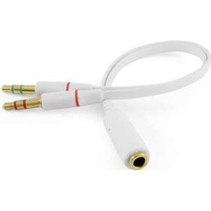 3,5mm female naar 2x male hoofdtelefoon en headset microfoon Y splitter audioadapter