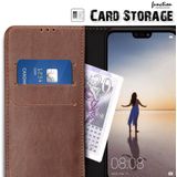 Luxury wallet hoesje Huawei P20 Lite bruin