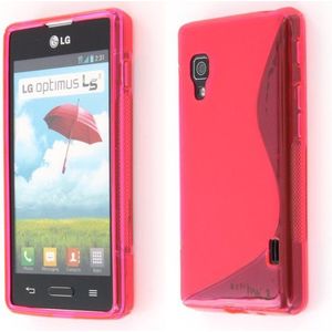 Silicon TPU case LG Optimus L5 II E460 roze