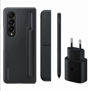 Standing Cover (zwart) met pen en 25W USB-C lader Samsung Galaxy Z Fold4 EF-OF93KKBEGWW