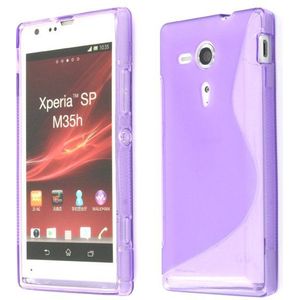 Silicon TPU case Sony Xperia SP paars