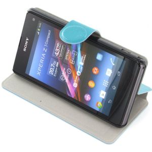 Flip case met stand Sony Xperia Z1 Compact blauw