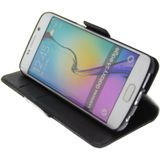 Luxury wallet hoesje Samsung Galaxy S6 Edge zwart