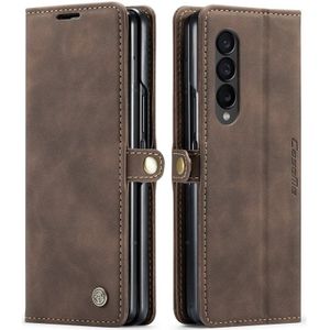 CaseMe book case leer - Samsung Galaxy Z Fold 4 - bruin