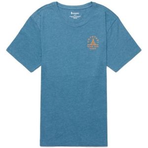 Cotopaxi Llama Map Organic T-Shirt Heren Blue Spruce L