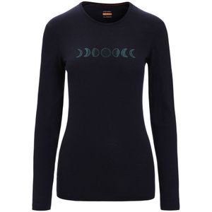 Icebreaker 200 Oasis Moon Phase Crewe Dames Shirt Midnight Navy XL