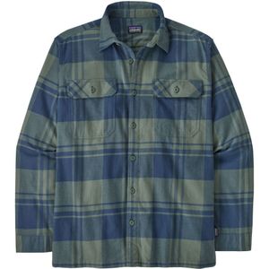 Patagonia L/S Organic Cotton Mw Fjord Flannel Heren Shirt Live Oak: Hemlock Green XL