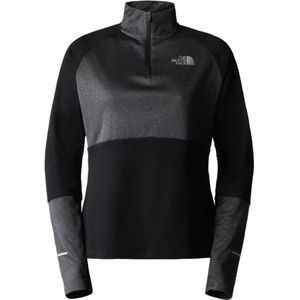 The North Face 1/4 Zip Run Heren Fleece TNF Black - Asphalt Grey Light Heather M