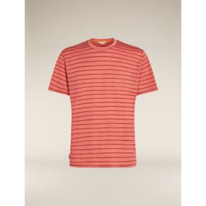 Icebreaker 125 Cool-Lite Drayden SS Stripe T-shirt Heren Plume/Jasper M