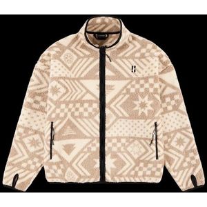 Poederbaas Four Seasons Sherpa AOP Fleece Heren White Multi L