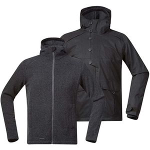 Bergans Bjerke 3In1 Jacket Heren 3 in 1 jas Black / Grey L