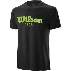 Wilson Padel Scrpt Cottn Tee II Heren T-shirt Black M