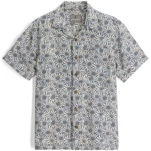 Royal Robbins Camino Pucker S/S Shirt Heren Deep Blue Caledonia Pt L