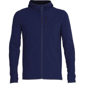 Icebreaker Descender LS Zip Hood Trui Royal Navy XL